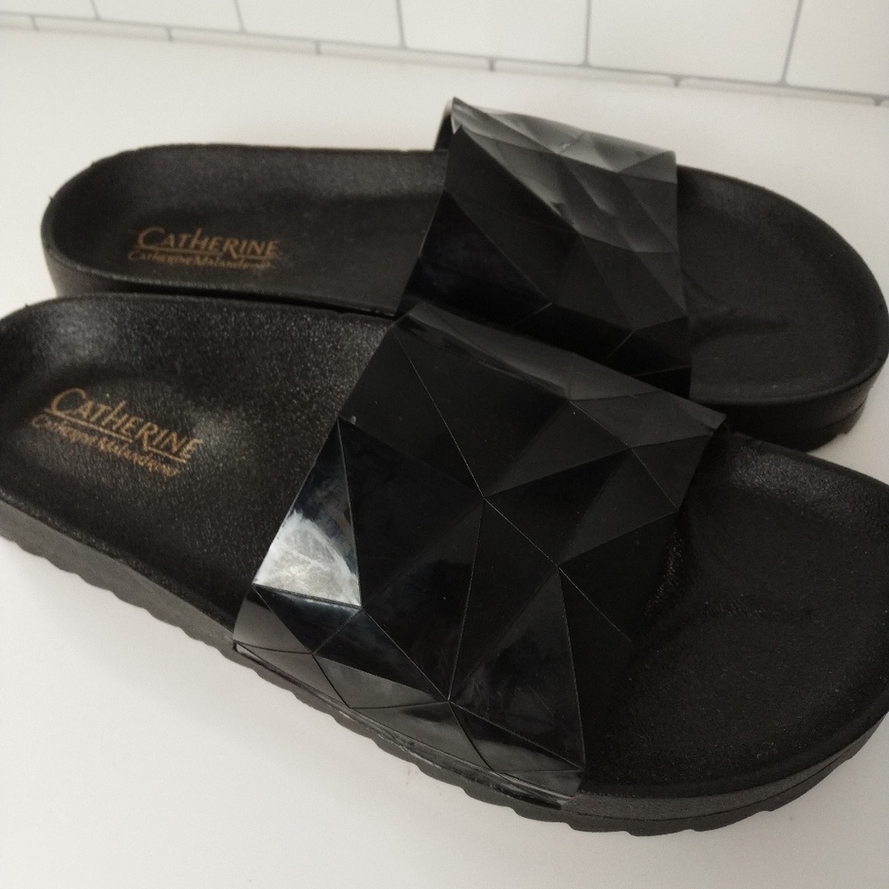 Catherine malandrino faceted slides sandals 41 11 - Picture 3 of 4